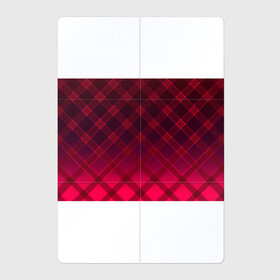 Магнитный плакат 2Х3 с принтом Геометрический абстрактный узо в Екатеринбурге, Полимерный материал с магнитным слоем | 6 деталей размером 9*9 см | Тематика изображения на принте: абстрактный | геометрический | градиентный | клетчатый | красный | красный в клетку | плед | темный красный
