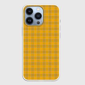 Чехол для iPhone 13 Pro с принтом Клетка N2 в Екатеринбурге,  |  | pattern yellow | желтый | клетка | узор | шотландская