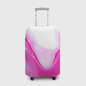 Чехол для чемодана 3D с принтом Жидкий пурпур в Екатеринбурге, 86% полиэфир, 14% спандекс | двустороннее нанесение принта, прорези для ручек и колес | абстрактное | жидкий | искусство | пурпур | сирень