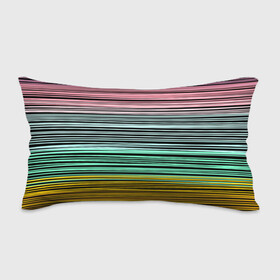 Подушка 3D антистресс с принтом Модный полосатый узор  в Екатеринбурге, наволочка — 100% полиэстер, наполнитель — вспененный полистирол | состоит из подушки и наволочки на молнии | желтый | модный | молодежный | разноцветные линии | разноцветный полосатый | розовый | салатовый | современный