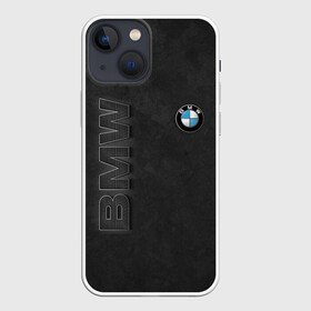 Чехол для iPhone 13 mini с принтом BMW LOGO AND INSCRIPTION в Екатеринбурге,  |  | Тематика изображения на принте: bmw | авто | автомобиль | бмв | логотип | марка | машина | надпись | текстура