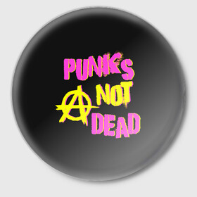 Значок с принтом Панк анархия в Екатеринбурге,  металл | круглая форма, металлическая застежка в виде булавки | alternative | music | punk | punks not dead | rock | альтернатива | музыка | панк | панки не умерают | панкс нот дэд | рок