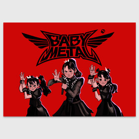 Поздравительная открытка с принтом Anime Baby Metal в Екатеринбурге, 100% бумага | плотность бумаги 280 г/м2, матовая, на обратной стороне линовка и место для марки
 | alternative | baby metal | babymetal | metall | music | rock | альтернатива | каваий метал | металл | моа кикути | музыка | рок | судзука накамото | юи мидзуно