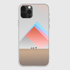 Чехол для iPhone 12 Pro Max с принтом Пустынный мираж в Екатеринбурге, Силикон |  | верблюды | глюк | караван | пирамиды | путник | треугольник | цветовой шум