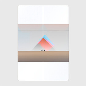 Магнитный плакат 2Х3 с принтом Пустынный мираж в Екатеринбурге, Полимерный материал с магнитным слоем | 6 деталей размером 9*9 см | верблюды | глюк | караван | пирамиды | путник | треугольник | цветовой шум