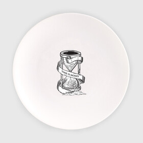 Тарелка с принтом Время - деньги в Екатеринбурге, фарфор | диаметр - 210 мм
диаметр для нанесения принта - 120 мм | богатство | время | деньги | песочные часы | таймер | часы