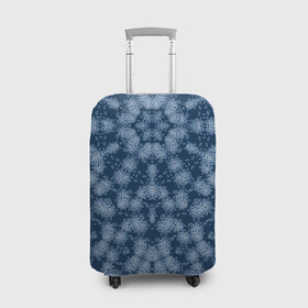 Чехол для чемодана 3D с принтом Модный  абстрактный узор  в Екатеринбурге, 86% полиэфир, 14% спандекс | двустороннее нанесение принта, прорези для ручек и колес | калейдоскоп | летний | модный | молодежный | пляжный рисунок | синий | современный | цветочный орнамент