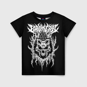 Детская футболка 3D с принтом Baby Metal Wolf в Екатеринбурге, 100% гипоаллергенный полиэфир | прямой крой, круглый вырез горловины, длина до линии бедер, чуть спущенное плечо, ткань немного тянется | alternative | baby metal | babymetal | metall | music | rock | альтернатива | каваий метал | металл | моа кикути | музыка | рок | судзука накамото | юи мидзуно
