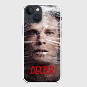 Чехол для iPhone 13 mini с принтом Декстер Морган в пленке в Екатеринбурге,  |  | butcher | dexter morgan | killer | maniac | michael c. hall | showtime | декстер морган | книги | майкл с. холл | мясник | новая кровь | сериалы | темный попутчик