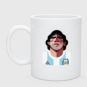 Кружка керамическая с принтом Football - Maradona в Екатеринбурге, керамика | объем — 330 мл, диаметр — 80 мм. Принт наносится на бока кружки, можно сделать два разных изображения | argentina | diego | football | maradona | messi | аргентина | гол | диего | игрок | марадона | месси | мяч | рука бога | спорт | футбол | футболист | чемпион