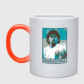 Кружка хамелеон с принтом Maradona в Екатеринбурге, керамика | меняет цвет при нагревании, емкость 330 мл | argentina | diego | football | maradona | messi | аргентина | гол | диего | игрок | марадона | месси | мяч | рука бога | спорт | футбол | футболист | чемпион
