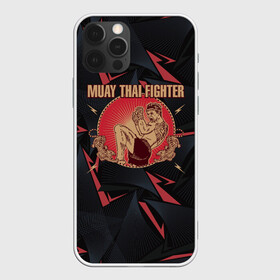 Чехол для iPhone 12 Pro Max с принтом MUAY THAI FIGHTER в Екатеринбурге, Силикон |  | fighter | muay thai | боец | драки | карате | муай тай | мутай