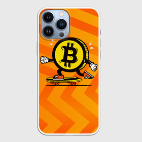 Чехол для iPhone 13 Pro Max с принтом Биткоин на скейте в Екатеринбурге,  |  | bitcoin | альткоин | битки | биткоин | биток | крипта | криптовалюта | монета | сатоши