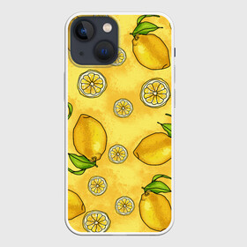 Чехол для iPhone 13 mini с принтом Лимончик в Екатеринбурге,  |  | вечеринка | другу | еда | лимон | подруге | фрукты