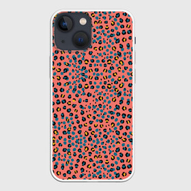 Чехол для iPhone 13 mini с принтом Леопардовый принт на розовом в Екатеринбурге,  |  | абстракция | африканский | леопардовые пятна | леопардовый принт | розовый | сафари