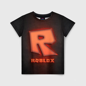 Детская футболка 3D с принтом ROBLOX NEON RED в Екатеринбурге, 100% гипоаллергенный полиэфир | прямой крой, круглый вырез горловины, длина до линии бедер, чуть спущенное плечо, ткань немного тянется | neon | roblox | игра | компьютерная игра | логотип | неон | онлайн | онлайн игра | роблакс | роблокс