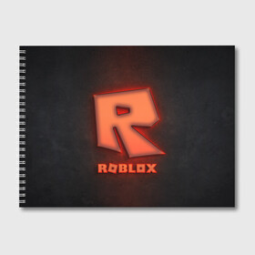 Альбом для рисования с принтом ROBLOX NEON RED в Екатеринбурге, 100% бумага
 | матовая бумага, плотность 200 мг. | neon | roblox | игра | компьютерная игра | логотип | неон | онлайн | онлайн игра | роблакс | роблокс