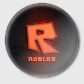 Значок с принтом ROBLOX NEON RED в Екатеринбурге,  металл | круглая форма, металлическая застежка в виде булавки | Тематика изображения на принте: neon | roblox | игра | компьютерная игра | логотип | неон | онлайн | онлайн игра | роблакс | роблокс
