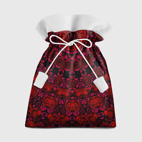 Подарочный 3D мешок с принтом Акварельный калейдоскоп в Екатеринбурге, 100% полиэстер | Размер: 29*39 см | Тематика изображения на принте: женский | калейдоскоп | красный | модный | цветочный узор | черный | этнический