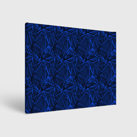 Холст прямоугольный с принтом Черно-синий геометрический   в Екатеринбурге, 100% ПВХ |  | абстрактный | геометрические фигуры | геометрический | модный | молодежный | полосы | синий | синий и черный