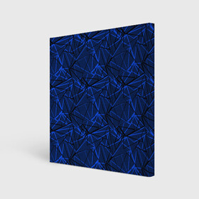 Холст квадратный с принтом Черно-синий геометрический   в Екатеринбурге, 100% ПВХ |  | Тематика изображения на принте: абстрактный | геометрические фигуры | геометрический | модный | молодежный | полосы | синий | синий и черный