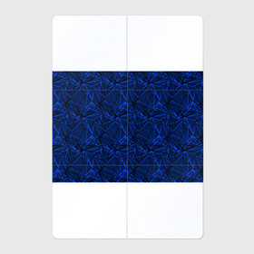 Магнитный плакат 2Х3 с принтом Черно-синий геометрический   в Екатеринбурге, Полимерный материал с магнитным слоем | 6 деталей размером 9*9 см | абстрактный | геометрические фигуры | геометрический | модный | молодежный | полосы | синий | синий и черный