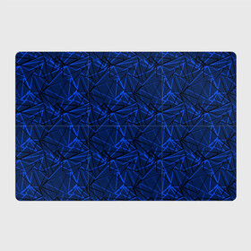 Магнитный плакат 3Х2 с принтом Черно-синий геометрический   в Екатеринбурге, Полимерный материал с магнитным слоем | 6 деталей размером 9*9 см | абстрактный | геометрические фигуры | геометрический | модный | молодежный | полосы | синий | синий и черный