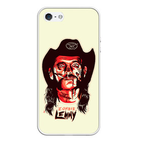 Чехол для iPhone 5/5S матовый с принтом Zombie Lemmy в Екатеринбурге, Силикон | Область печати: задняя сторона чехла, без боковых панелей | Тематика изображения на принте: alternative | metall | motorhead | music | rock | альтернатива | лемми | металл | моторхед | моторхэд | музыка | рок