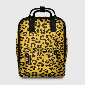 Женский рюкзак 3D с принтом Леопард желтый в Екатеринбурге, 100% полиэстер | лямки с регулируемой длиной, сверху ручки, чтобы рюкзак нести как сумку. Основное отделение закрывается на молнию, как и внешний карман. Внутри два дополнительных кармана, один из которых закрывается на молнию. По бокам два дополнительных кармашка, куда поместится маленькая бутылочка
 | animal | texture | леопард | паттерн леопарда | текстура | текстура леопарда | тренд