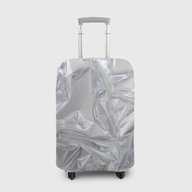 Чехол для чемодана 3D с принтом Голографичная фольга в Екатеринбурге, 86% полиэфир, 14% спандекс | двустороннее нанесение принта, прорези для ручек и колес | голографическая | голография | метал | паттерн | текстура | текстура метала | тренд | фольга