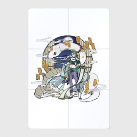 Магнитный плакат 2Х3 с принтом Бай Чжу в Екатеринбурге, Полимерный материал с магнитным слоем | 6 деталей размером 9*9 см | . альбинос | арт | бай чжу | дендро | дым | змея | змея альбинос | ли юэ | луна | ночь | печати | печать | печать подчинения печати подчинения | рисунок | трубка