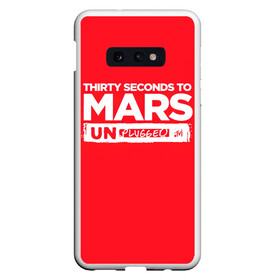 Чехол для Samsung S10E с принтом Thirty Seconds to Mars UN PLUGGED в Екатеринбурге, Силикон | Область печати: задняя сторона чехла, без боковых панелей | 30 seconds to mars | 30 секунд до марса | 30 фстм | 30stm | 30сдм | jared leto | rock band | thirty seconds to mars | альтернативный | гранж | джаред лето | нео | пост | прогрессивный | рок группа | фети секондс ту марс | хард | шеннон