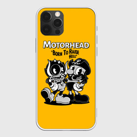 Чехол для iPhone 12 Pro с принтом Motorhead x Cuphead в Екатеринбурге, силикон | область печати: задняя сторона чехла, без боковых панелей | alternative | cuphead | metall | motorhead | music | rock | альтернатива | капхэд | лемми | металл | моторхед | моторхэд | музыка | рок