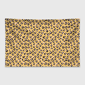 Флаг-баннер с принтом Желтый леопардовый принт в Екатеринбурге, 100% полиэстер | размер 67 х 109 см, плотность ткани — 95 г/м2; по краям флага есть четыре люверса для крепления | желтый | леопардовый принт | паттерн | пятна | пятнистый | розовый | текстура