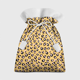Подарочный 3D мешок с принтом Желтый леопардовый принт в Екатеринбурге, 100% полиэстер | Размер: 29*39 см | Тематика изображения на принте: желтый | леопардовый принт | паттерн | пятна | пятнистый | розовый | текстура