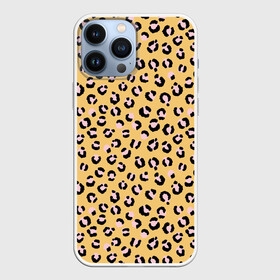 Чехол для iPhone 13 Pro Max с принтом Желтый леопардовый принт в Екатеринбурге,  |  | желтый | леопардовый принт | паттерн | пятна | пятнистый | розовый | текстура