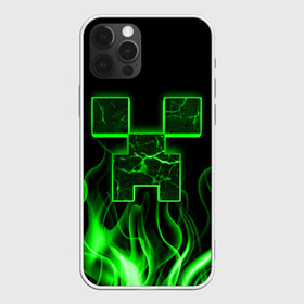 Чехол для iPhone 12 Pro с принтом MINECRAFT TEXTURE FIRE в Екатеринбурге, силикон | область печати: задняя сторона чехла, без боковых панелей | creeper | fire | game | minecraft | железо | игра | компьютерная | крипер | криппер | майн | майнкрафт | огонь | пламя | текстура