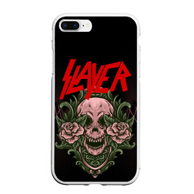 Чехол для iPhone 7Plus/8 Plus матовый с принтом SLAYER | УБИЙЦА (Z) в Екатеринбурге, Силикон | Область печати: задняя сторона чехла, без боковых панелей | rock | slayer | грув метал | джеф ханнем | керри кинг | ню метал | рок | трэш метал