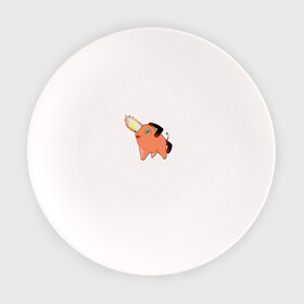 Тарелка с принтом Почитта в Екатеринбурге, фарфор | диаметр - 210 мм
диаметр для нанесения принта - 120 мм | manga | рисунок | собака | человек бензопила