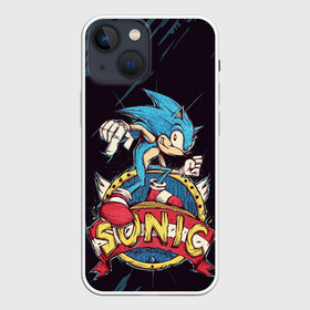 Чехол для iPhone 13 mini с принтом SONIC | СОНИК (Z) в Екатеринбурге,  |  | blaze the cat | hedgehog | sega | silver | sonic | speed sonic | быстрый ёж | ёж соник | кошка блейз | метал соник | сега | сильвер | синий ёж | соник