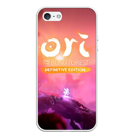 Чехол для iPhone 5/5S матовый с принтом Ori and the Will of the Wisps в Екатеринбурге, Силикон | Область печати: задняя сторона чехла, без боковых панелей | adventure | ori | ori and the will of the wisps | pc game | pink sky | spirit of the forest | дух леса | компьютерная игра | ори | ори и блуждающие огоньки | приключения | розовое небо