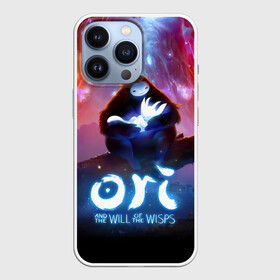 Чехол для iPhone 13 Pro с принтом Ori and the Will of the Wisps в Екатеринбурге,  |  | Тематика изображения на принте: adventure | asleep | forest spirit | naru | night | ori and the will of the wisps | orient | pc game | volcanic eruption | дух леса | извержение вулкана | компьютерная игра | нару | ночь | ори | ори и блуждающие огоньки | приключения | спит