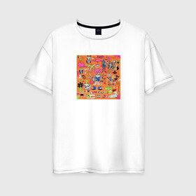 Женская футболка хлопок Oversize с принтом MAYOT в Екатеринбурге, 100% хлопок | свободный крой, круглый ворот, спущенный рукав, длина до линии бедер
 | mayot | альбом | заправка кид 2 | обложка | обложка альбома | хип хоп