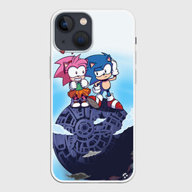 Чехол для iPhone 13 mini с принтом SONIC | AMY ROSE (Z) в Екатеринбурге,  |  | amy rose | blaze the cat | hedgehog | sega | silver | sonic | speed sonic | быстрый ёж | ёж соник | метал соник | сега | сильвер | синий ёж | соник