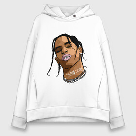 Женское худи Oversize хлопок с принтом TRAVIS SCOTT | ASTROWORLD (Z) в Екатеринбурге, френч-терри — 70% хлопок, 30% полиэстер. Мягкий теплый начес внутри —100% хлопок | боковые карманы, эластичные манжеты и нижняя кромка, капюшон на магнитной кнопке | astroworld | hip hop | rap | travis scott | wish you were here | астроворд | астроворлд | дрейк | кид кади | реп | рэп | стиви уандер | тревис скот | фрэнк оушен