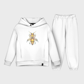 Детский костюм хлопок Oversize с принтом Акварельная пчела в Екатеринбурге,  |  | bee | акварель | акварельная пчела | большая пчела | насекомое | пчела | реалистичная пчела