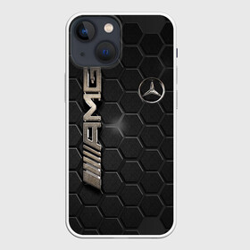 Чехол для iPhone 13 mini с принтом MERCEDES LOGO BRONZE в Екатеринбурге,  |  | amg | mercedes | авто | автомобиль | иномарка | логотип | машина | мерс | мерседес | соты | стальная броня | текстура