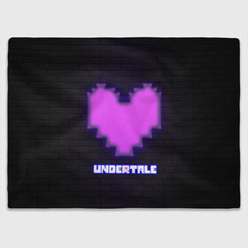 Плед 3D с принтом UNDERTALE PURPLE HEART в Екатеринбурге, 100% полиэстер | закругленные углы, все края обработаны. Ткань не мнется и не растягивается | sans | undertale | андертале | андертейл | игра | подземная история | подземная сказка | санс | сердце | ундертале