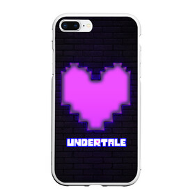 Чехол для iPhone 7Plus/8 Plus матовый с принтом UNDERTALE PURPLE HEART в Екатеринбурге, Силикон | Область печати: задняя сторона чехла, без боковых панелей | sans | undertale | андертале | андертейл | игра | подземная история | подземная сказка | санс | сердце | ундертале