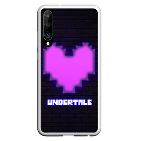 Чехол для Honor P30 с принтом UNDERTALE PURPLE HEART в Екатеринбурге, Силикон | Область печати: задняя сторона чехла, без боковых панелей | sans | undertale | андертале | андертейл | игра | подземная история | подземная сказка | санс | сердце | ундертале